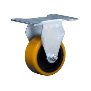 Rodizio fixo com placa 3" pu flp 312pf - colson