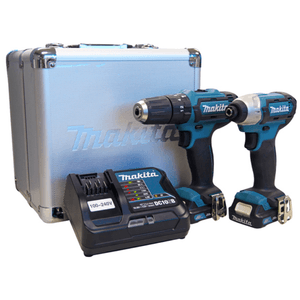 Combo Makita Parafusadeira / Furadeira HP331D e Parafusadeira de Impacto TD110D CLX202SAX com maleta de alumínio