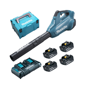 Combo Makita Soprador a Bateria 36V DUB362Z com Bateria 5.0 Ah e Carregador Duplo 220 V