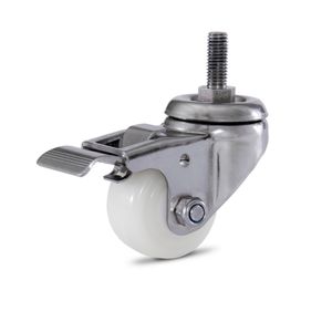 Rodizio giratório com parafuso e freio inox 2" capacidade até 50 Kg - Colson
