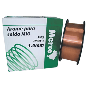 Arame mig ER70 S-6 1.0 mm rolo com 15 kg Mercosul