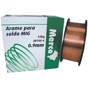 Arame mig ER70 S-6 0.9 mm rolo com 15 kg Mercosul