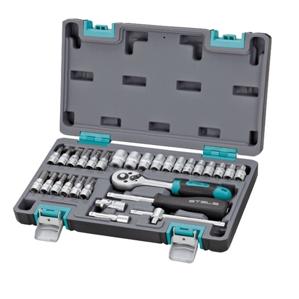 Kit de ferramentas e soquetes 1/4