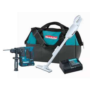 Combo a Bateria com Bolsa Makita Martelete HR166 + Aspirador CL106 12V bivolt