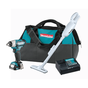 Combo a Bateria com Bolsa Makita Chave de impacto TW141 + Aspirador CL106 12V Bivolt