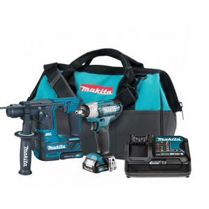 Combo a Bateria com Bolsa Makita Chave de Impacto TW141 + Martelete HR166  + 2 Baterias e carregador 12V bivolt