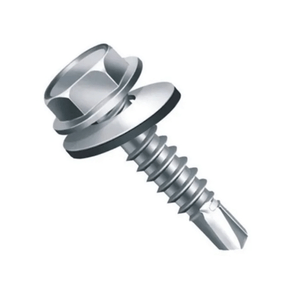 Parafuso sextavado brocante arruelado -  1/4 x 3/4 zincado