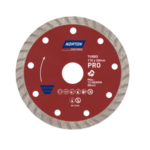 Disco Diamantado Pro Turbo Marmorista 110 X 20 - Norton