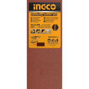 Conjunto Folhas de Lixa 90X231MM C/5 pçs AKFS240101-1 - Ingco