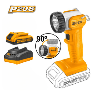 Kit de Lanterna 5W á Bateria CWLI2038 + 1 Bateria + 1 Carregador - Ingco