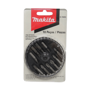 Jogo de Bits c/ 10 peças e Estojo Plástico D-15693  - Makita