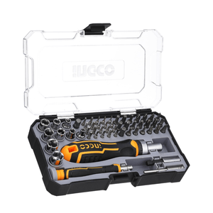 Jogo de Chaves Bits 1/4'' com 55 Peças HKSDB0558 - Ingco