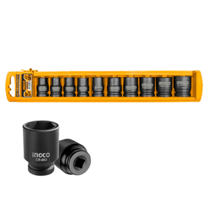 Jogo de Soquetes de Impacto 1/2 Cr-Mo 10 Pçs HKISSD12101 - Ingco