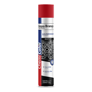 Graxa de Lítio Branca Spray 250ml/125g - Chemicolor