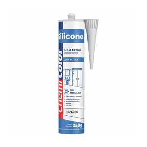 Silicone Acético Branco Bisnaga 250g - Chemicolor