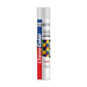 Tinta Spray Uso Geral Branco Fosco 250ml - Chemicolor