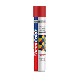 Tinta Spray Uso Geral Vermelho 250ml - Chemicolor