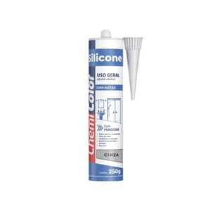 Silicone Acético Cinza Bisnaga 250g - Chemicolor