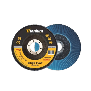 Disco Flap Power Curvo Zircônio 4.1/2'' Grão 80 - Titanium