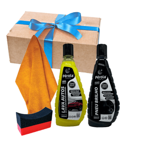 Kit de Limpeza Automotiva + 2 Acessórios Brilho e Proteção na Medida Certa - Perola