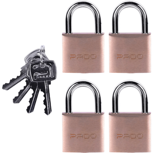 Cadeado LT-30mm Mesmo Segredo Cartela Kit 4 Unidades - Pado