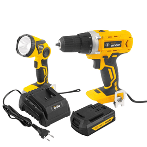 Kit Parafusadeira IPFV1820 + 1 Bateria 2Ah + Carregador 18v + Lanterna - Vonder