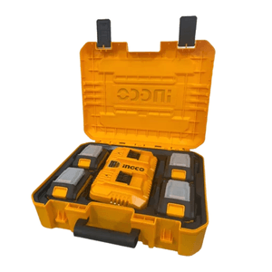 Kit com 4 Baterias 4Ah 20V e Carregador Duplo FBCLI20244-9 - Ingco