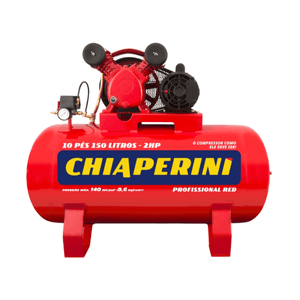 Compressor de Ar 10 Pés 150L Chiaperini RED Profissional 2HP Bivolt