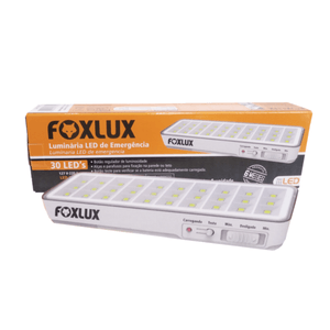 Luminaria de Led de Emergência 30 Leds Recarregavel - Foxlux