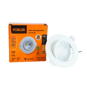 Spot de Led Redondo 3W 3000K Luz Quente Bivolt - Foxlux