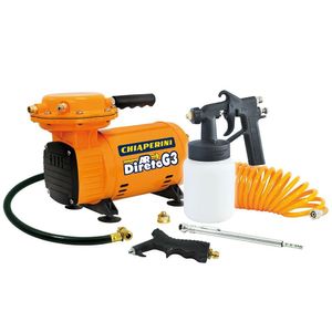 Compressor de Ar Direto G3 1/3HP Bivolt com Kit para Pintura - Chiaperini