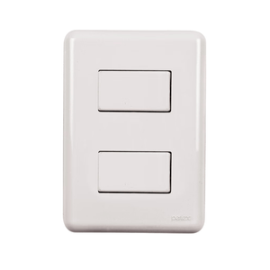 Conjunto de Interruptor Duplo Simples 4x2 Puma Light 5382 - Perlex