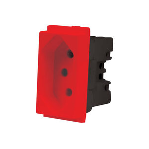 Módulo Tomada 2P+T 20A Vermelho Puma Light 5215VM - Perlex
