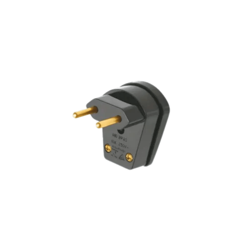 Plug Macho 90° com Prensa Cabo Gigante 2P 10A 2054PR - Perlex