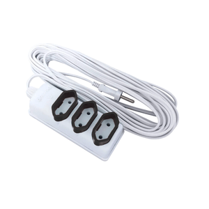 Extensão Elétrica Tripla 10A 2 Polos 5 Metros Linha Europa 1076/1 - Perlex